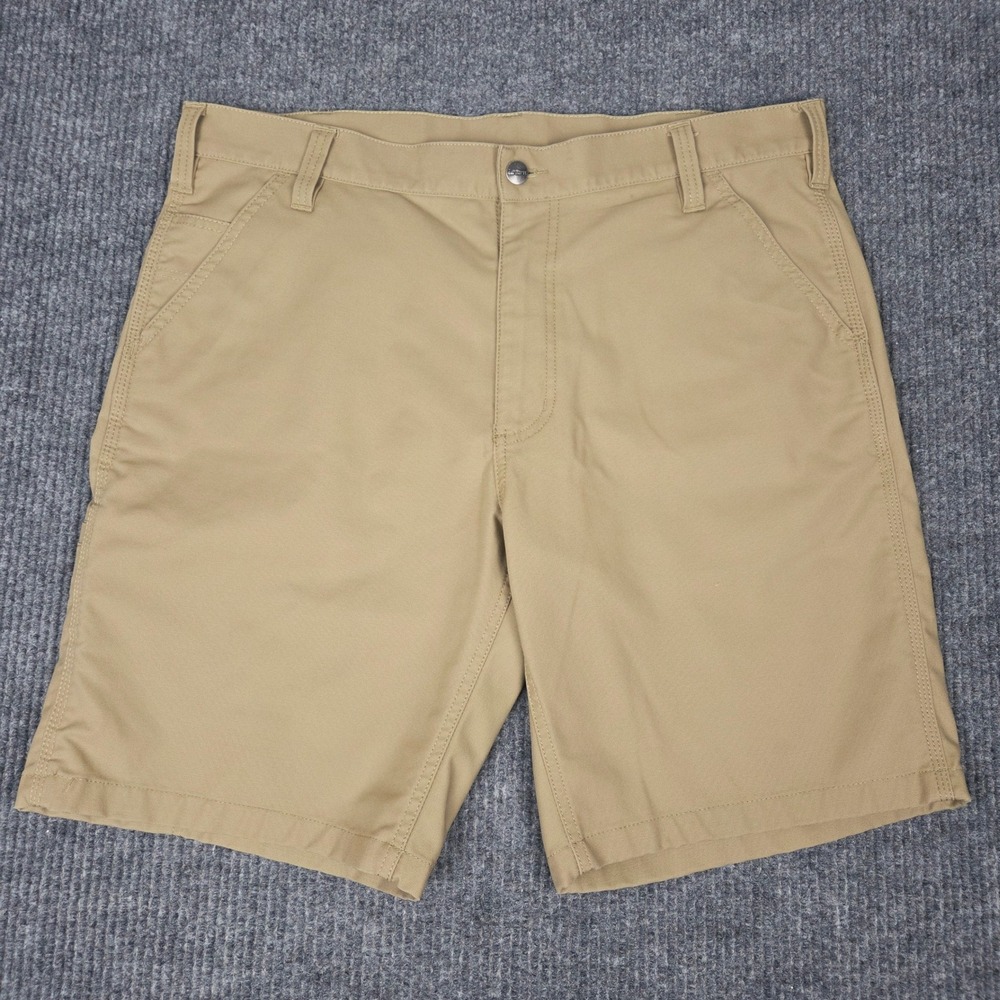 Carhartt Mens 38 Tan Rugged Flex Relaxed Fit Canvas Work Shorts 103111 253